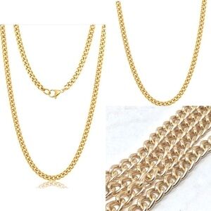 NWT Adornia 14k Gold Vermeil Cuban Chain Link Necklace